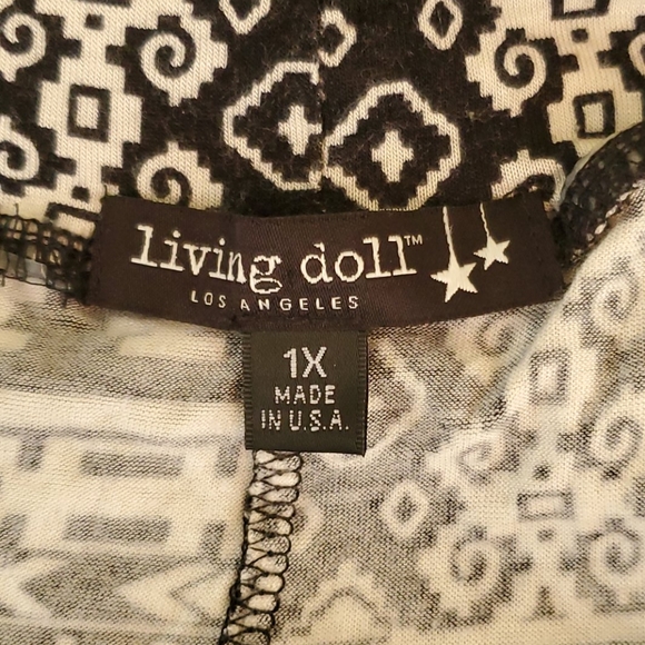 Living Doll patterned Aztec maxi skirt with fold over waist Size 1x - Picture 6 of 8